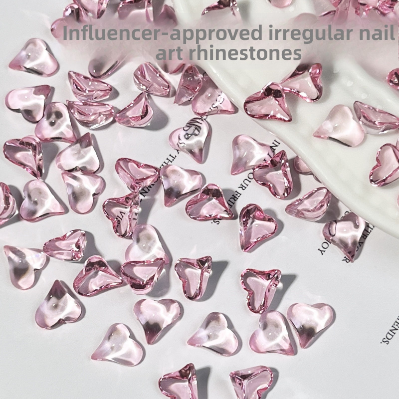 Nail Art Lotso - 50pcs Shiny Heart Nail Art Rhinestones