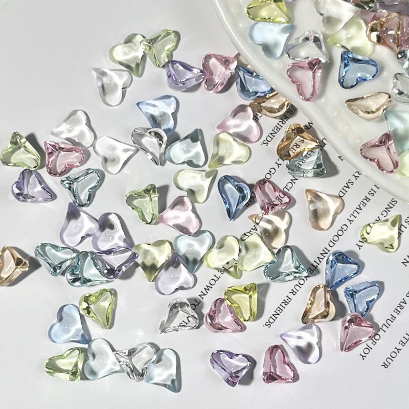 50pcs Shiny Heart Nail Art Rhi - đánh giá và giá Nail Art Lotso