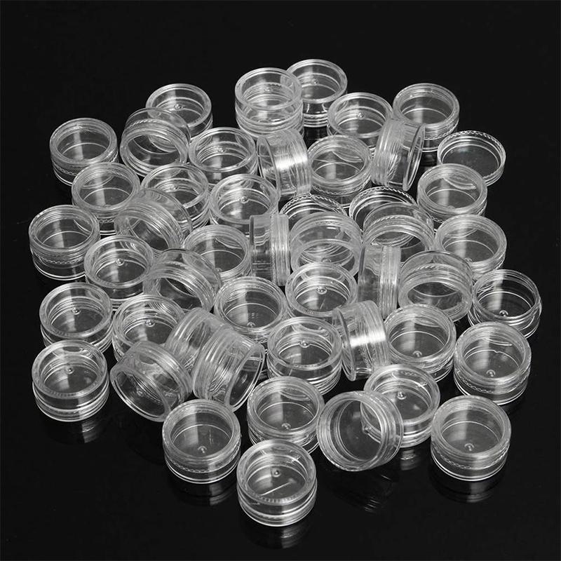 50Pcs Empty Clear Plastic Cosm - đánh giá và giá Nail Art Inspo