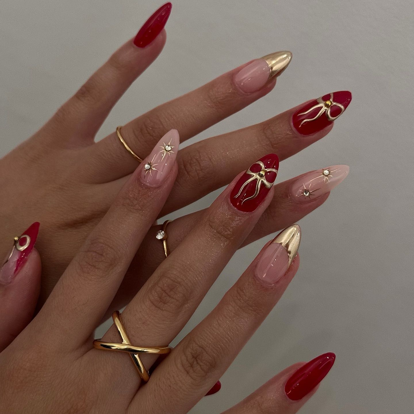 24Pcs Retro Wine Red French Al - đánh giá và giá Nail Art Red