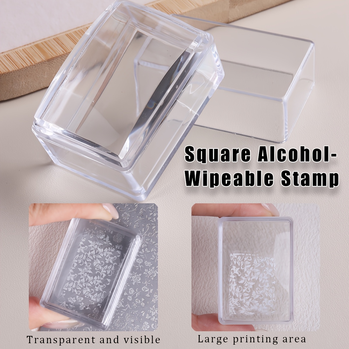 Square Clear Silicone Nail Sta - đánh giá và giá Nail Art Leopard