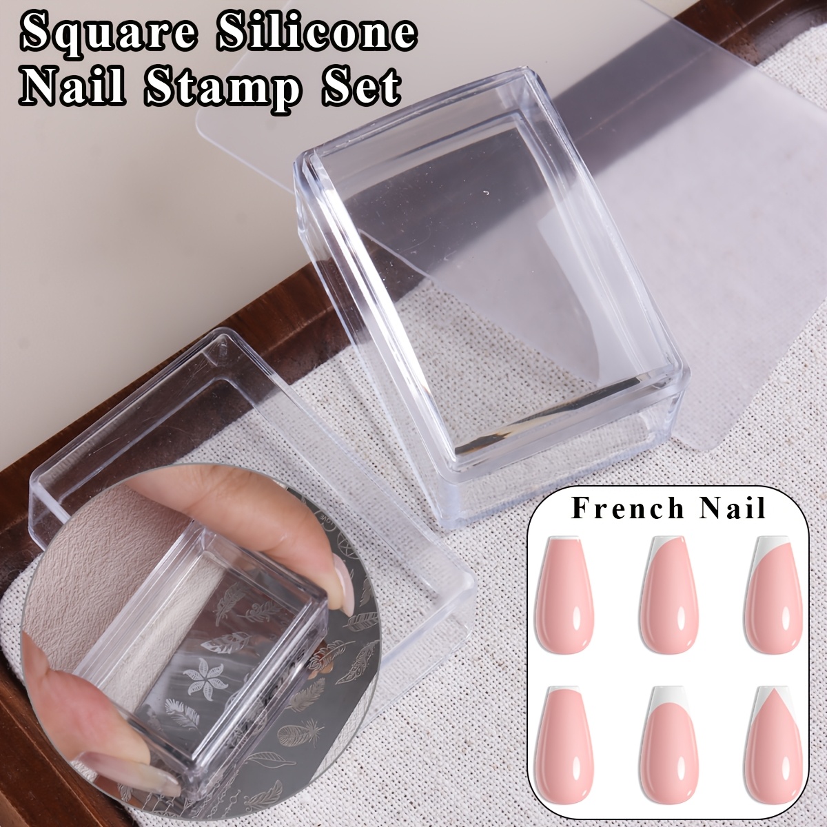 Square Clear Silicone Nail Sta - đánh giá và giá Nail Art Leopard