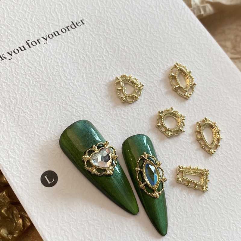 TSZS 10pcs/lot 3D Gold Crystal - đánh giá và giá Nail Art Lotso