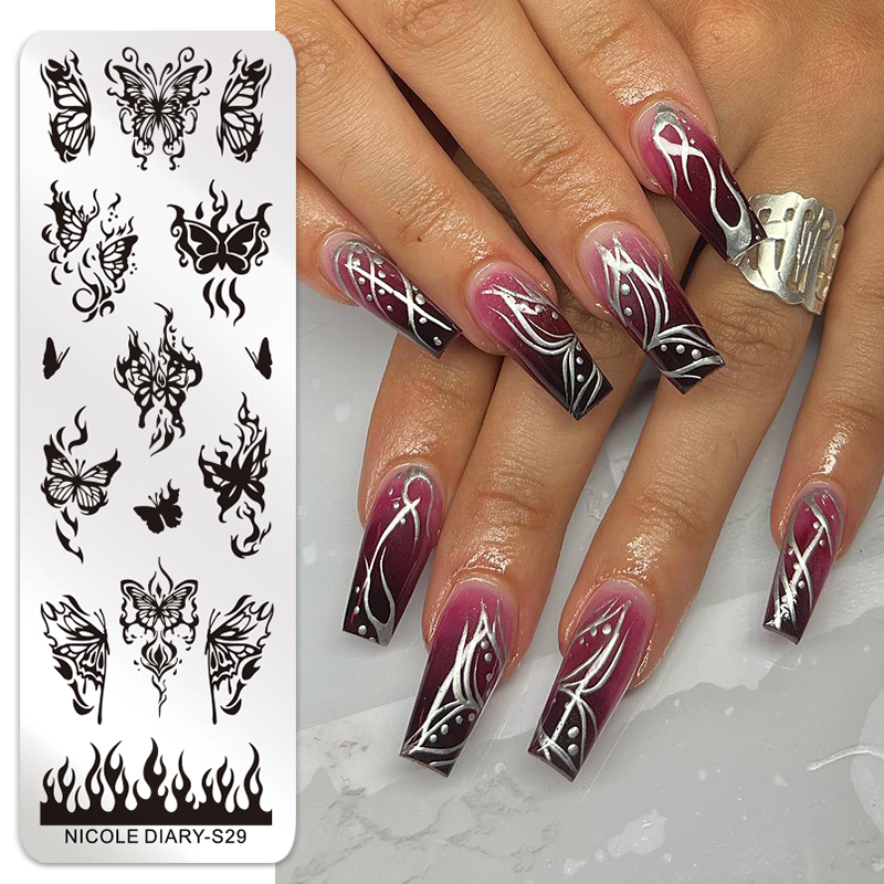 NICOLE DIARY Butterfly Nail Ar - đánh giá và giá Nail Art Leopard