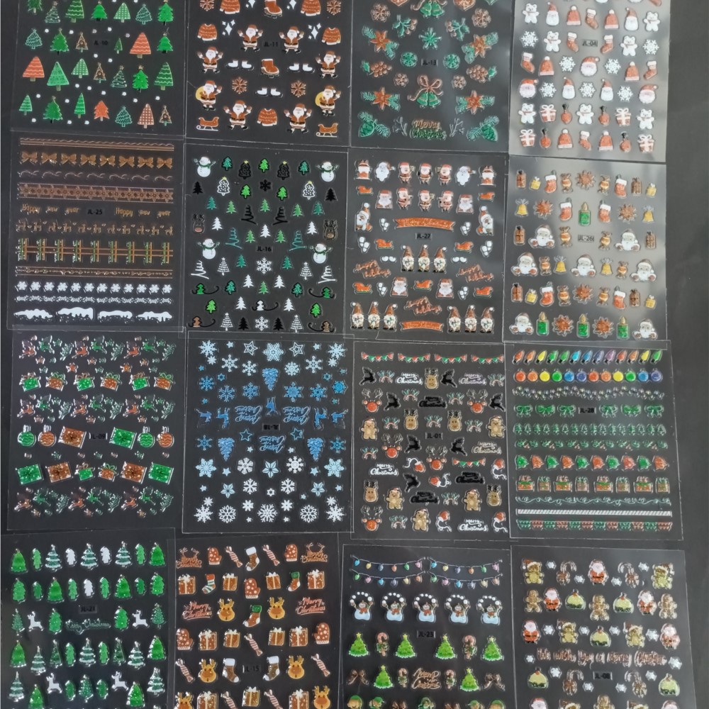 30PCS Christmas Nail Art Stick - đánh giá và giá Nail Art Xmas Stickers