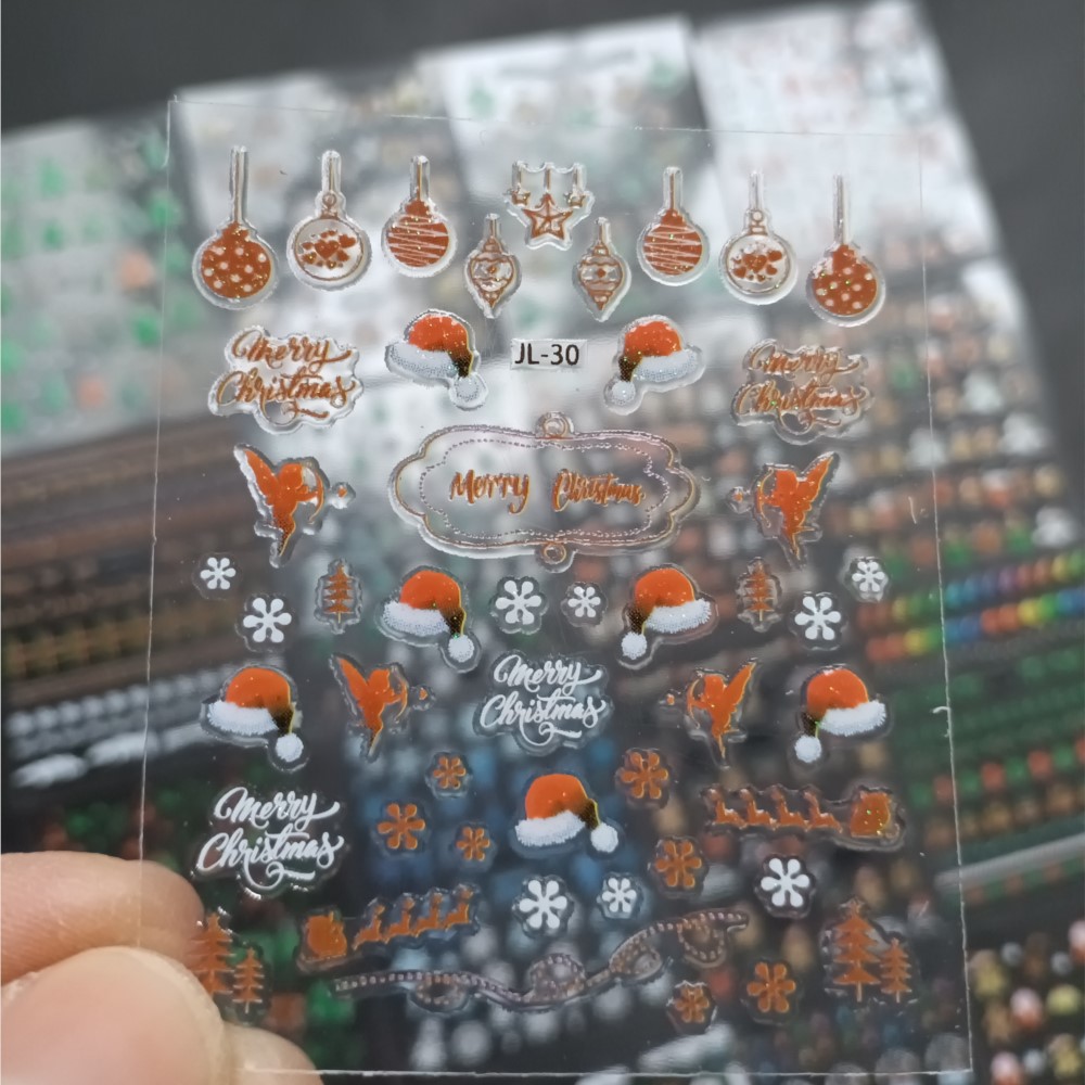 30PCS Christmas Nail Art Stick - đánh giá và giá Nail Art Xmas Stickers