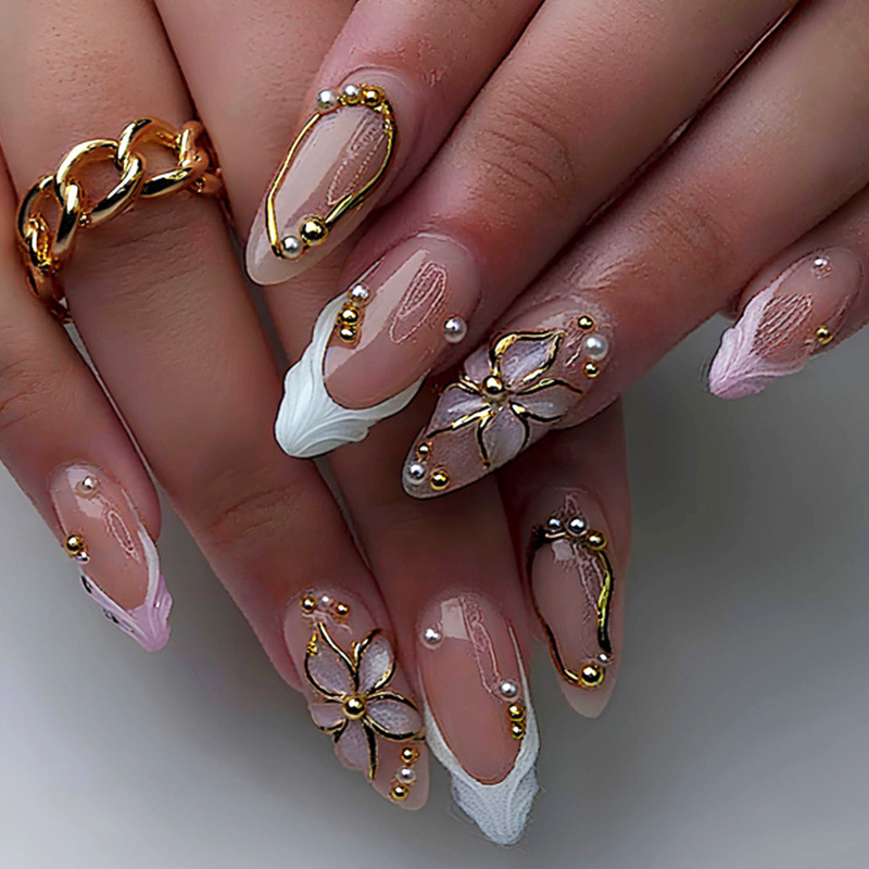 24Pcs Leopard Print French Alm - đánh giá và giá Nail Art Leopard
