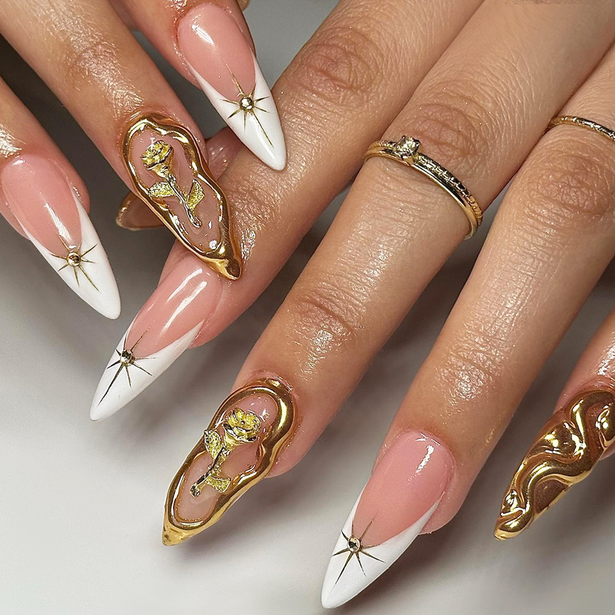 24Pcs Leopard Print French Alm - đánh giá và giá Nail Art Leopard