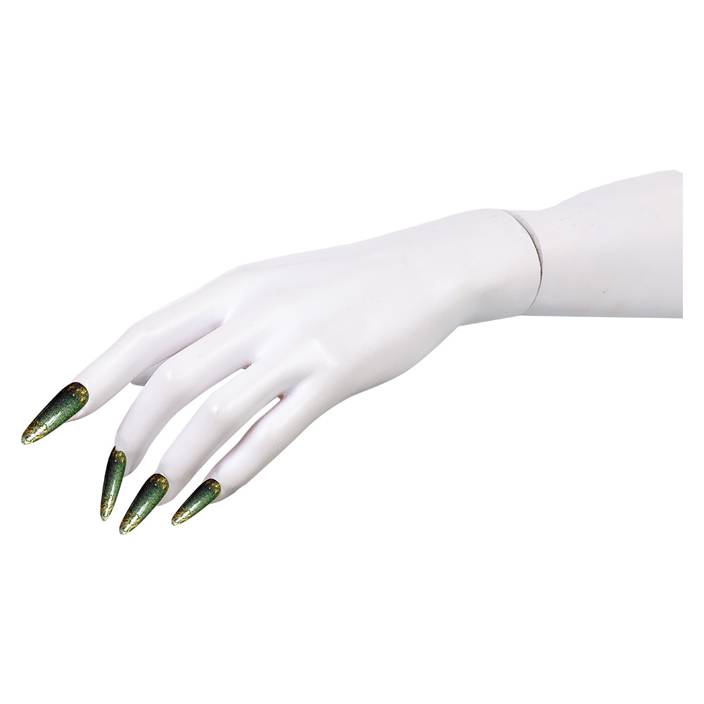 Green Press-on Nails with glit - đánh giá và giá Nail Art Glitter