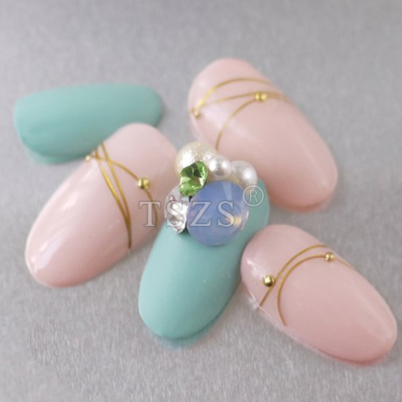TSZS 200pcs Short Medium Oval  - đánh giá và giá Nail Art Navy