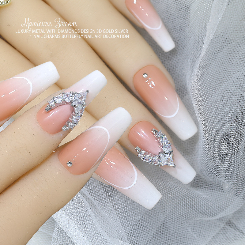 3PCS Luxury Sparkle Full Zirco - đánh giá và giá Nail Art Lotso