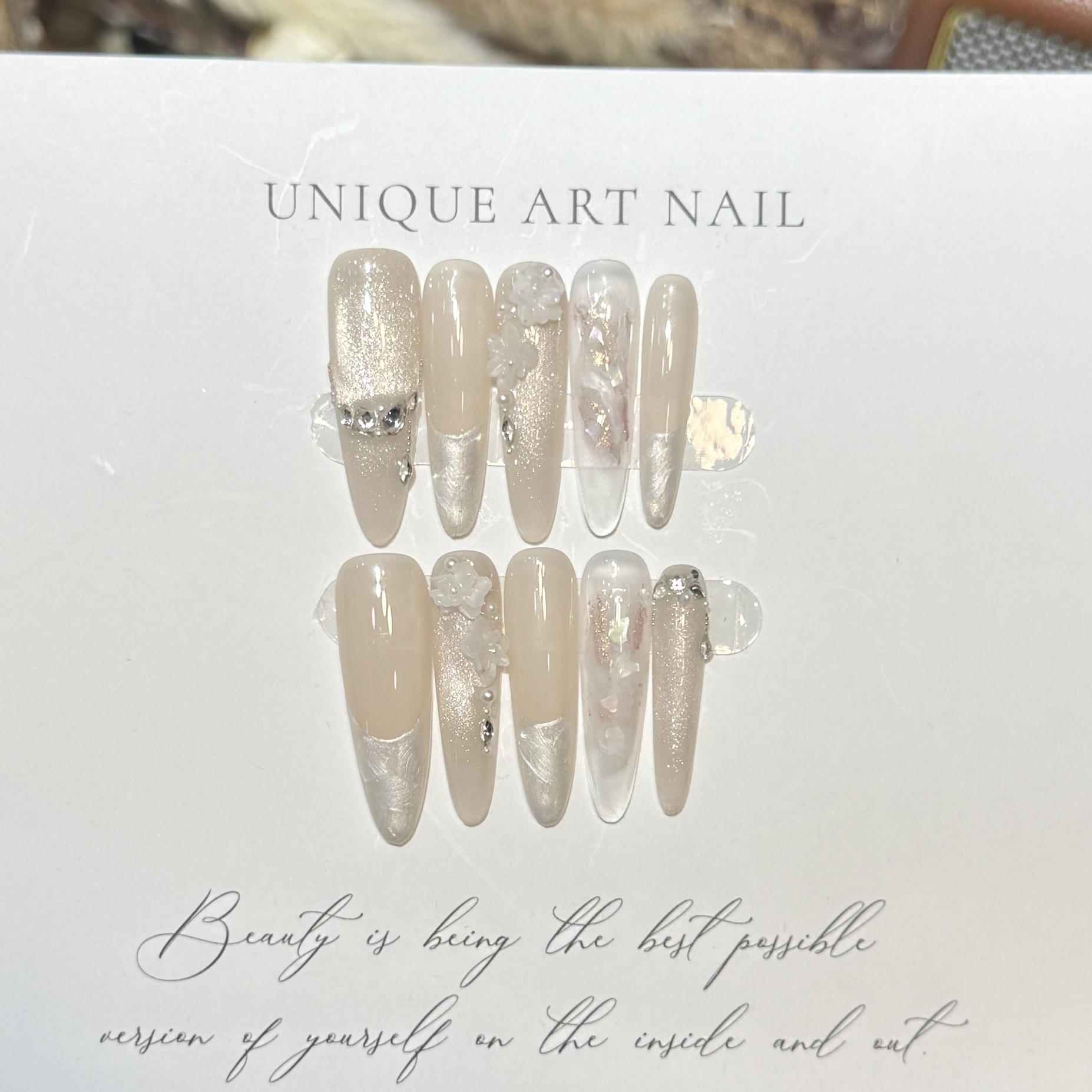 Press On Nails 10PCS Purple Fa - đánh giá và giá Nail Art Glitter