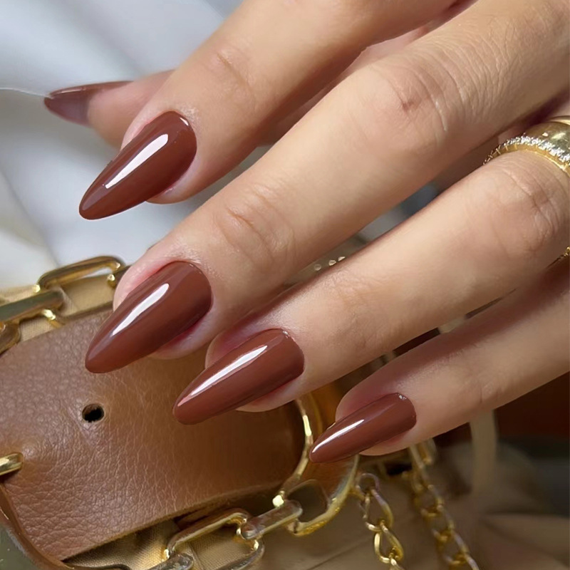 24pcs Solid Color False Nails  - đánh giá và giá Nail Art Red