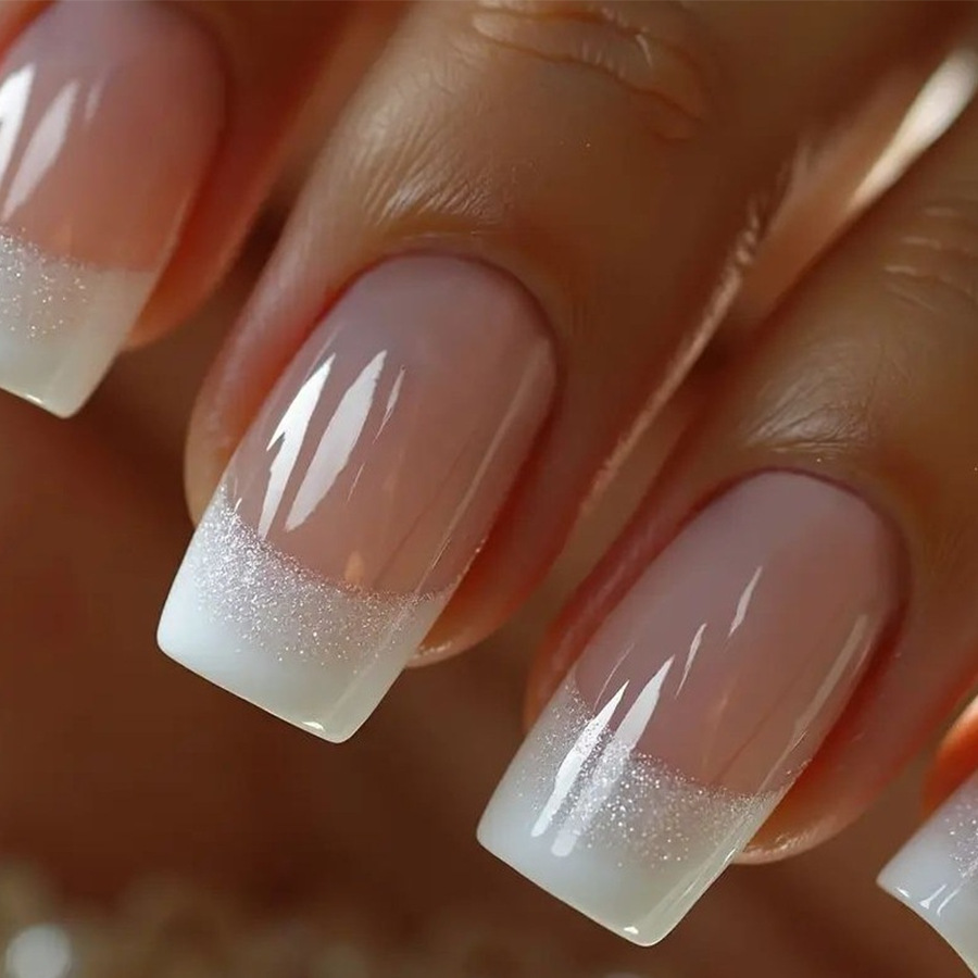 24pcs/set Medium Square fake n - đánh giá và giá Nail Art Glitter