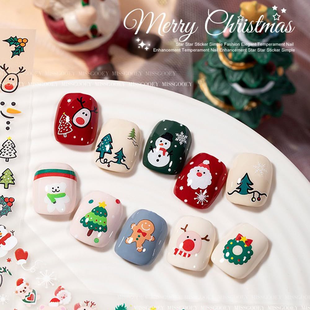 30 Sheets Christmas Nail Art S - đánh giá và giá Nail Art Xmas Stickers