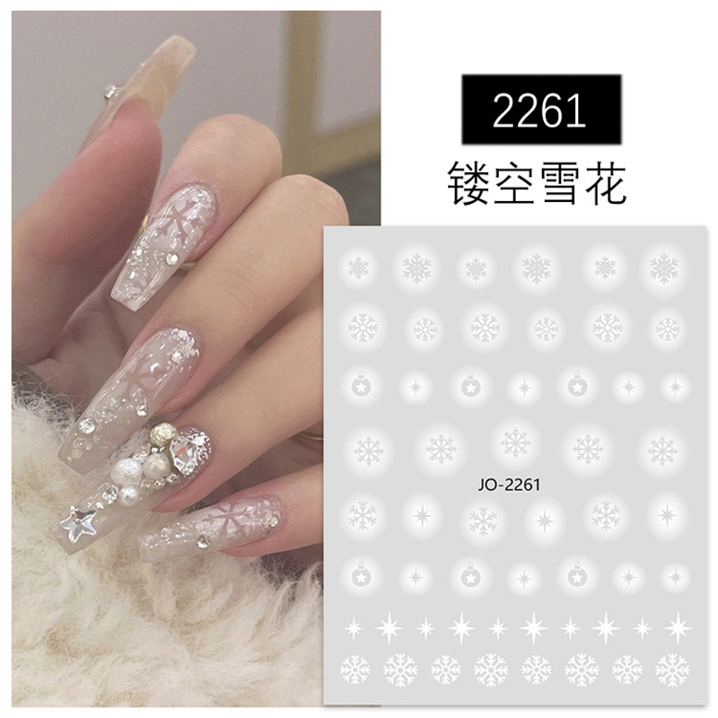Móng Tay Nghệ Thuật Đề Can Trắ - đánh giá và giá Nail Art Xmas Stickers