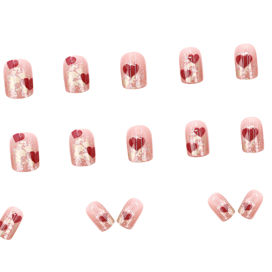 24pcs/set Short Square fake na - đánh giá và giá Nail Art Red