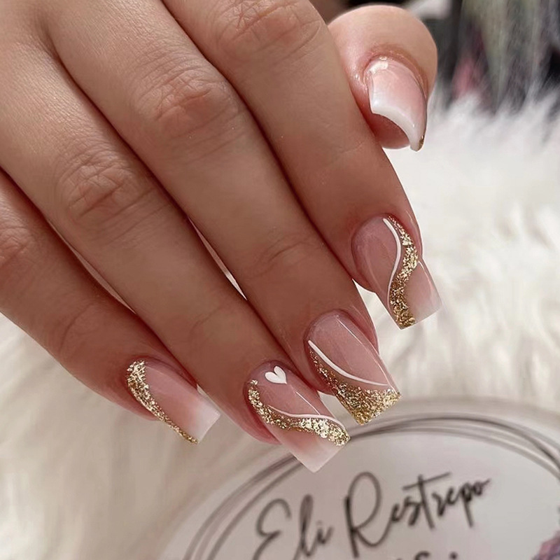 Short Medium fake nails for wo - đánh giá và giá Nail Art Glitter