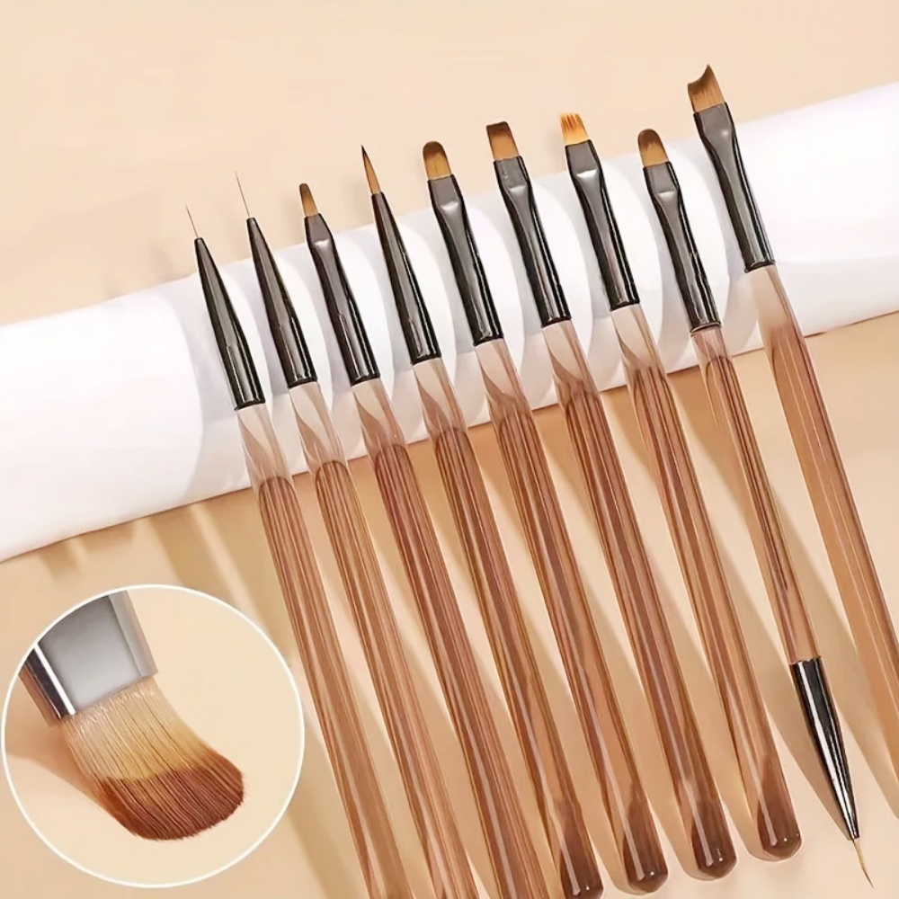 9PCS Nail Brush for Nail Art D - đánh giá và giá Nail Art Navy