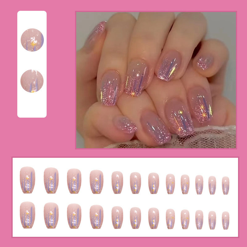 Short fake nails for women gir - đánh giá và giá Nail Art Glitter