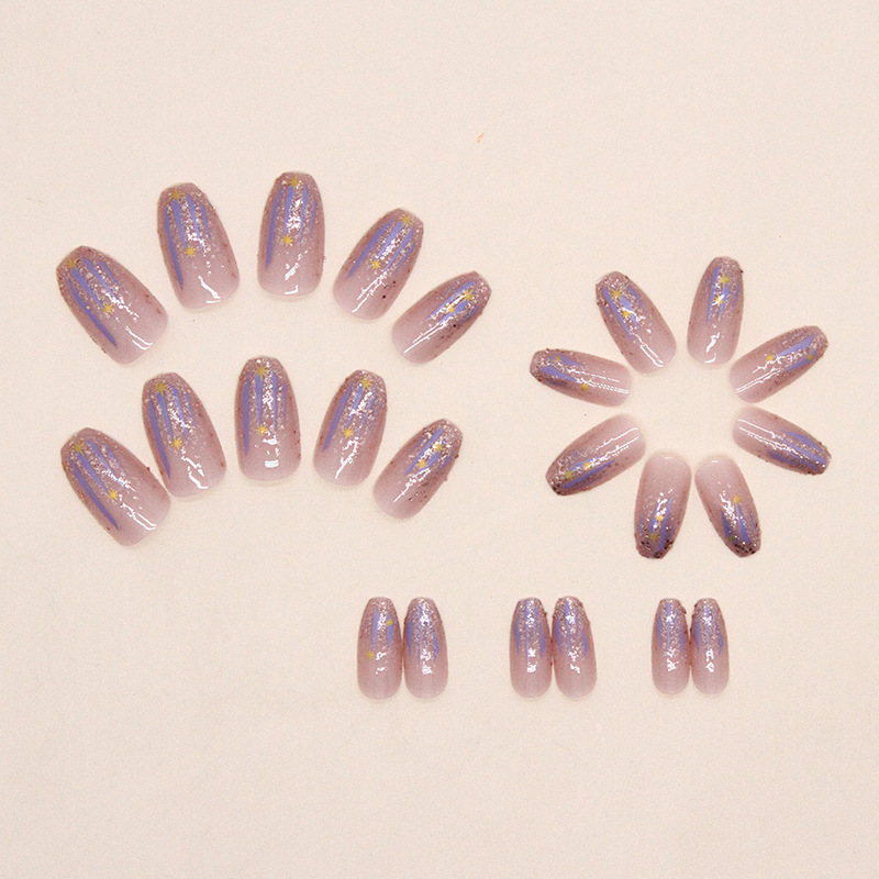 Short fake nails for women gir - đánh giá và giá Nail Art Glitter