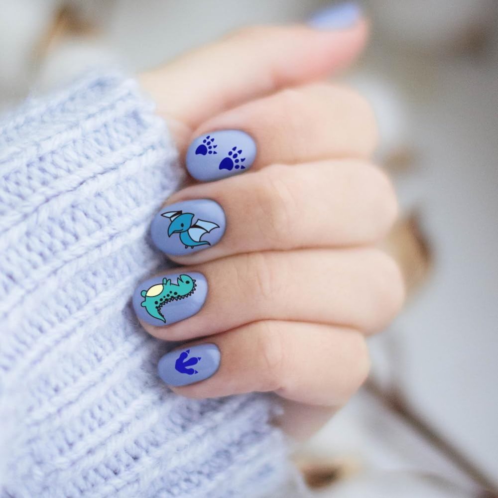 3pcs Dinosaur Nail Stamping Pl - đánh giá và giá Nail Art Inspo