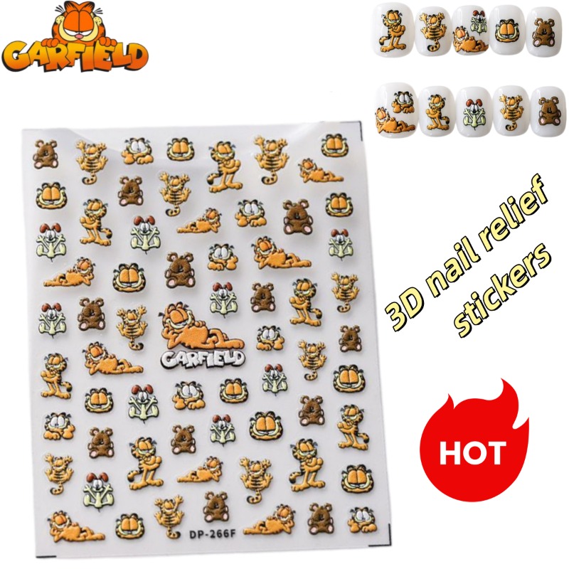 Cartoon Garfield Ins Style Nai - đánh giá và giá Nail Art Motif