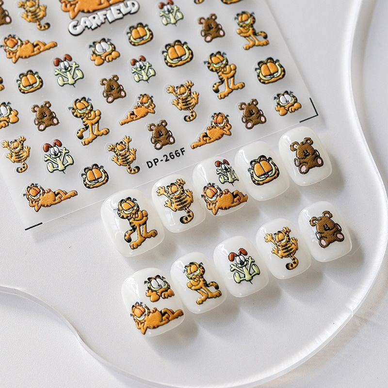 Cartoon Garfield Ins Style Nai - đánh giá và giá Nail Art Motif