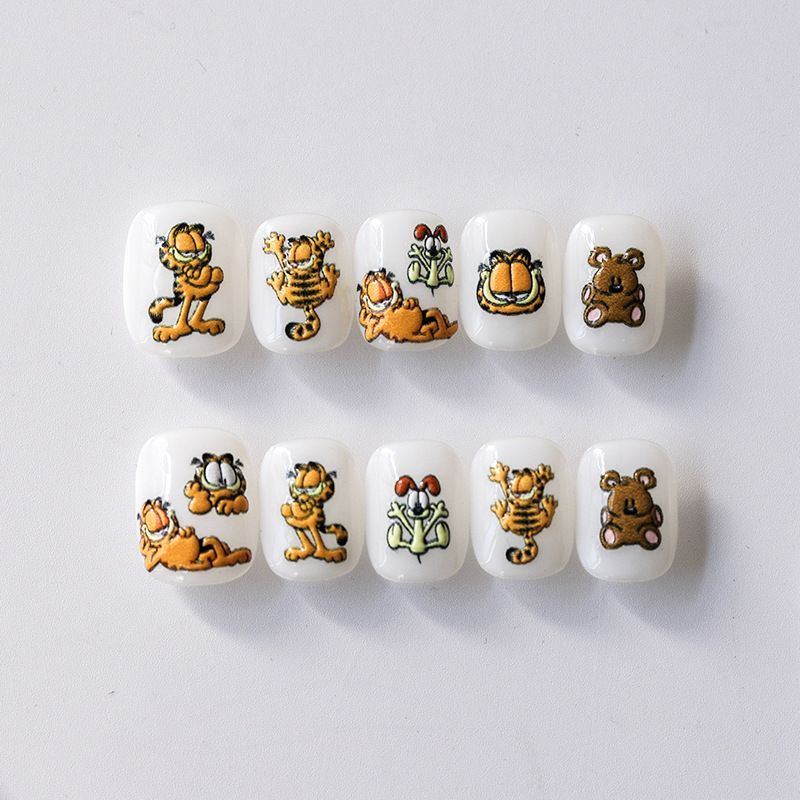 Cartoon Garfield Ins Style Nai - đánh giá và giá Nail Art Motif