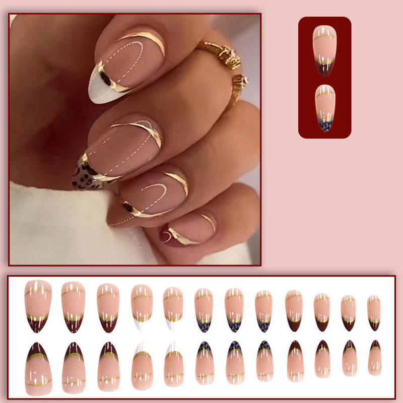 Medium fake nails for women gi - đánh giá và giá Nail Art Leopard