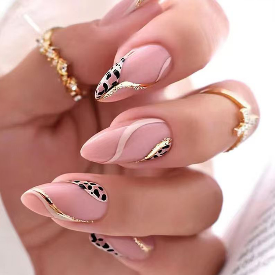 Medium fake nails for women gi - đánh giá và giá Nail Art Leopard