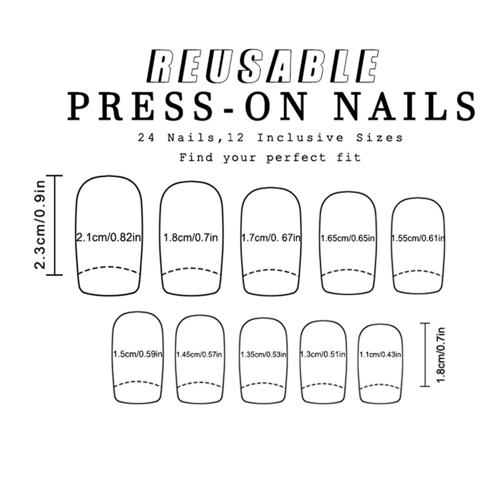 24pcs/set colorful fake nails  - đánh giá và giá Nail Art Red