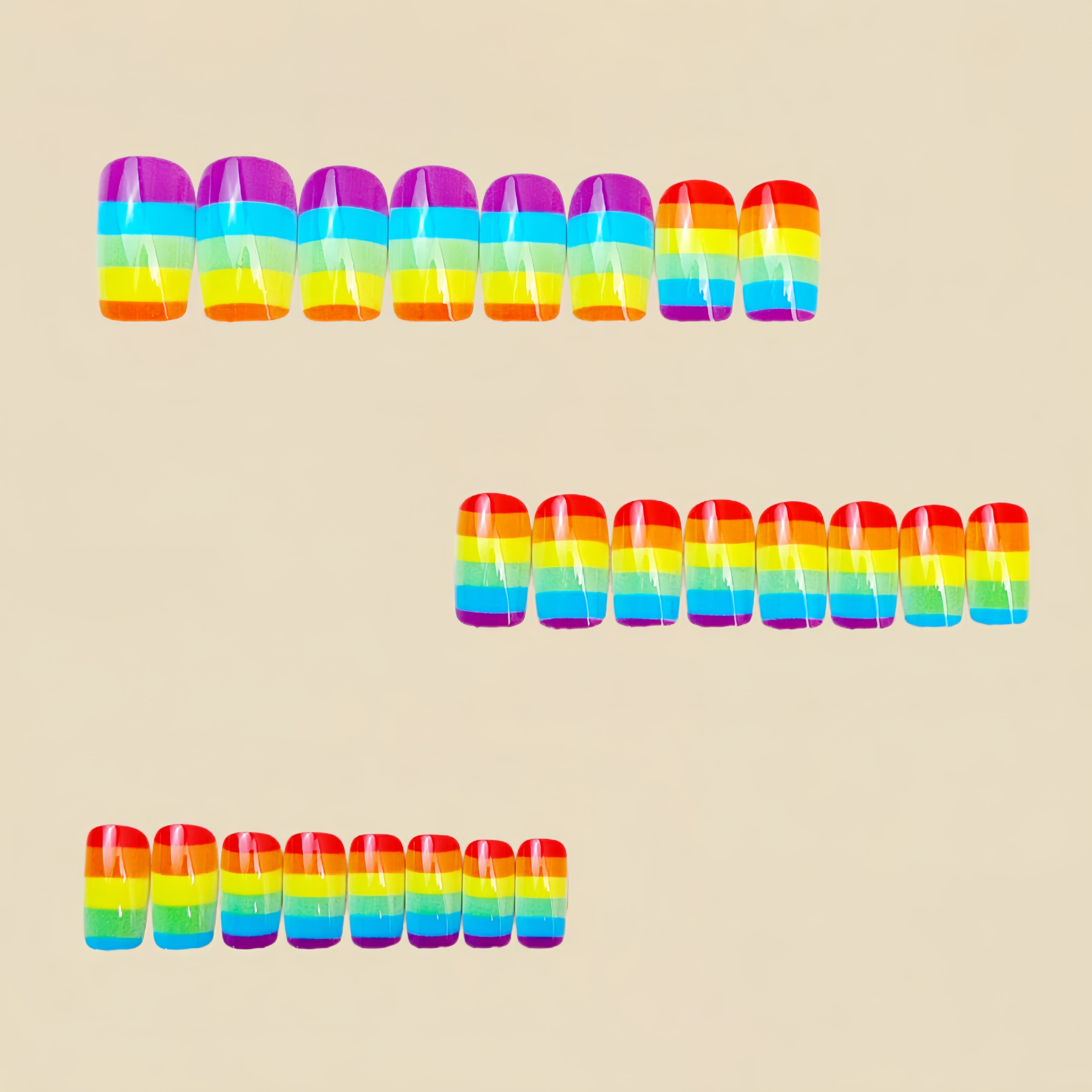 24pcs/set colorful fake nails  - đánh giá và giá Nail Art Red